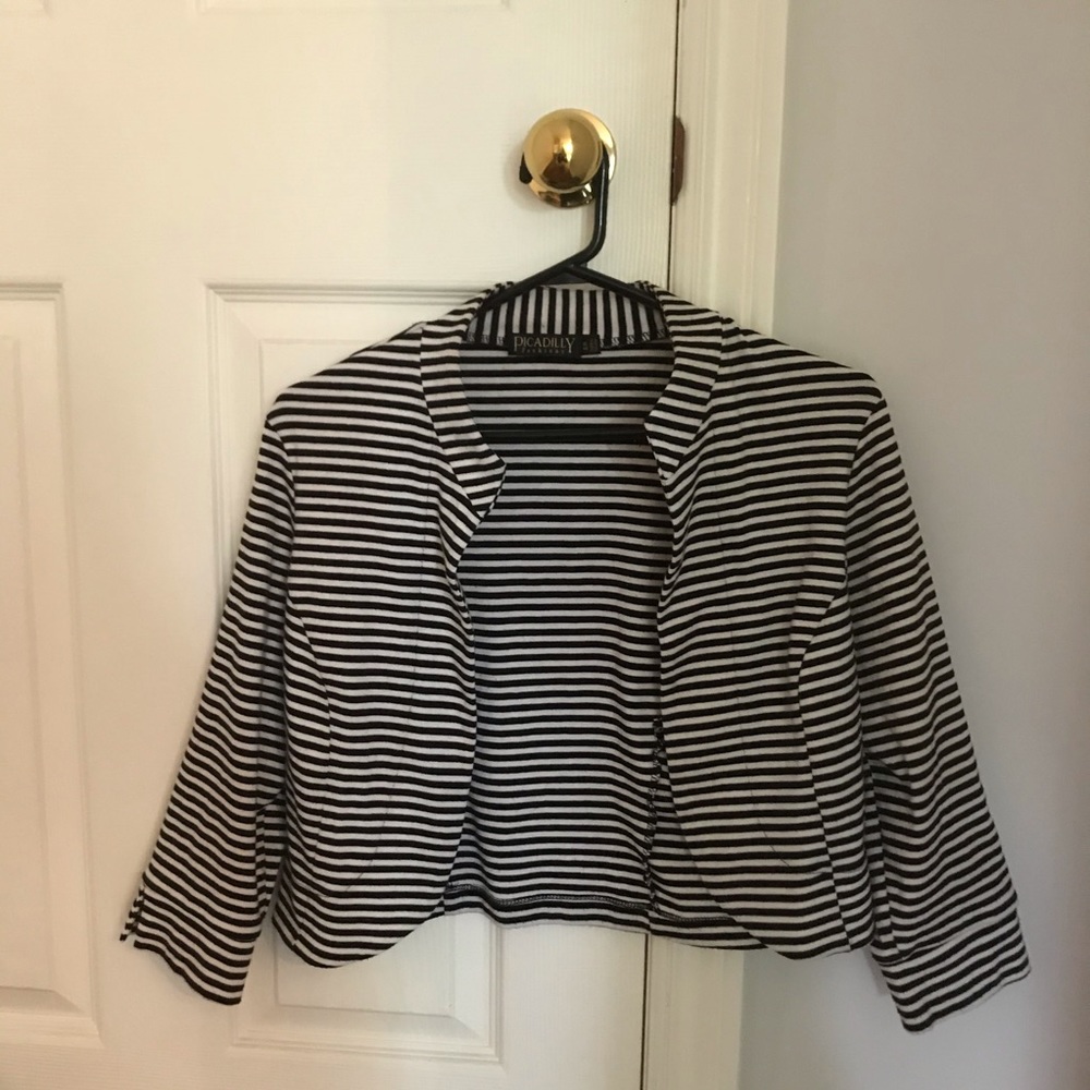 vintage striped cropped jacket